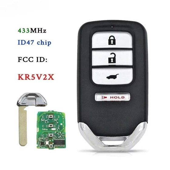 2016-2020 Honda Odyssey Pilot / 4-Button Smart Key / PN: 72147-TG7-A01 / KR5V2X (AFTERMARKET)
